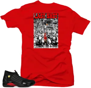 Jordan 14 Last Shot Shirt-LAST SHOT  Red Tee