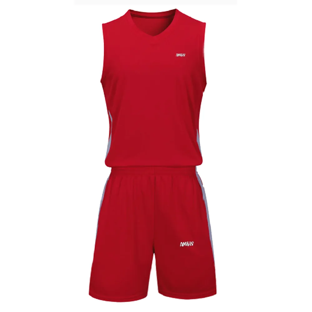 Am&Is Men's Basketball Suit Jerseys & Shorts Set Athletic Outfit