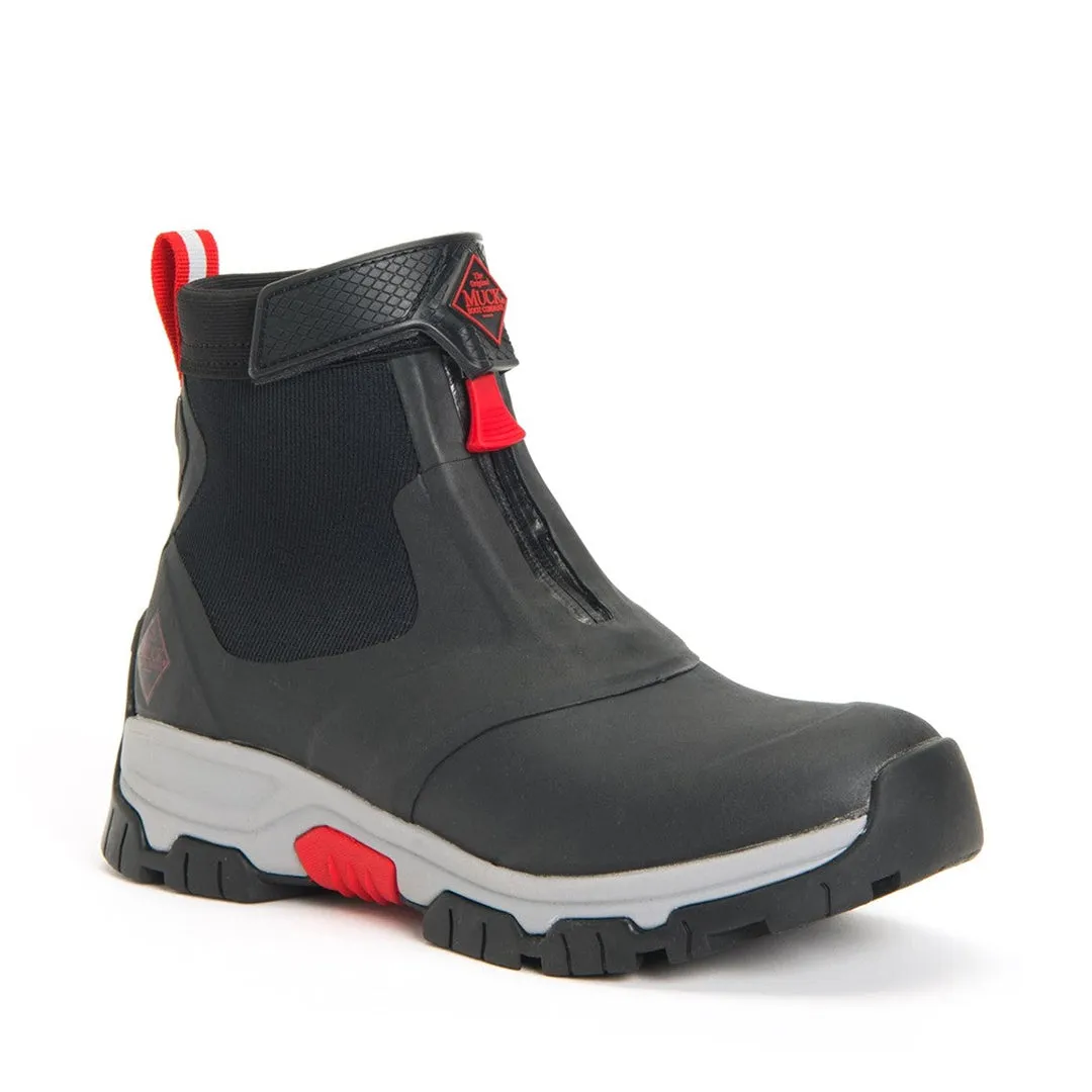 Apex Zip Short Boots - Grey/Red by Muckboot