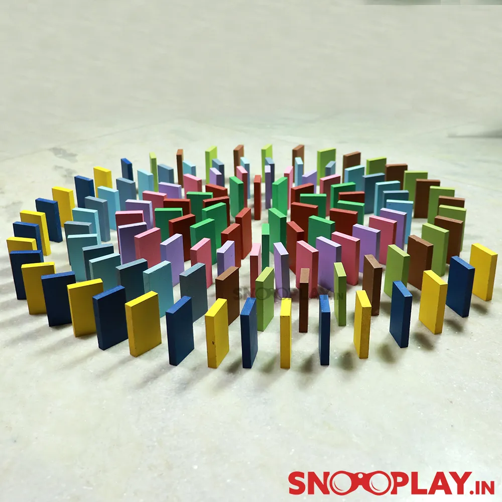 Brick Breaker (Wooden Dominos) Multi coloured- Pack of 120 pieces