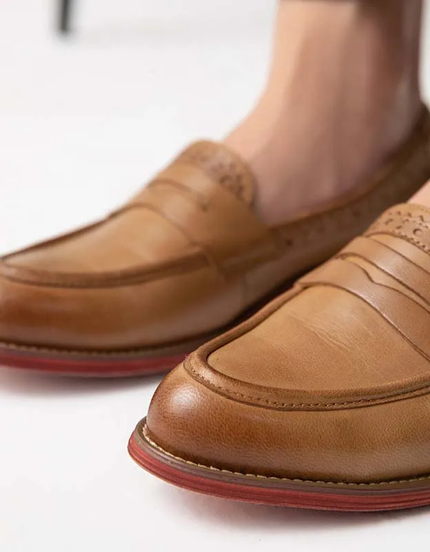 British Style Vintage Oxfords Loafers for Women