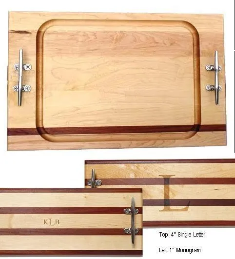 Cleat Handle Solid Mahogany & Maple Banquet Carvery Boards