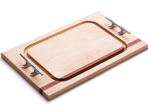 Cleat Handle Solid Mahogany & Maple Banquet Carvery Boards