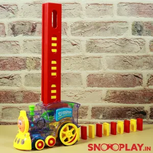 Domino Building Funny Train Toy For Kids (Music & Light)