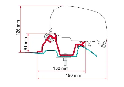 Fiamma F65s/F80s Awning Mounting Bracket - Mercedes Sprinter Without Roof Rails