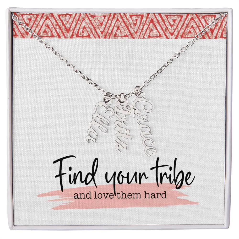 Find Your Tribe Multi Name Necklace | Minimalist Gold Plated Necklace