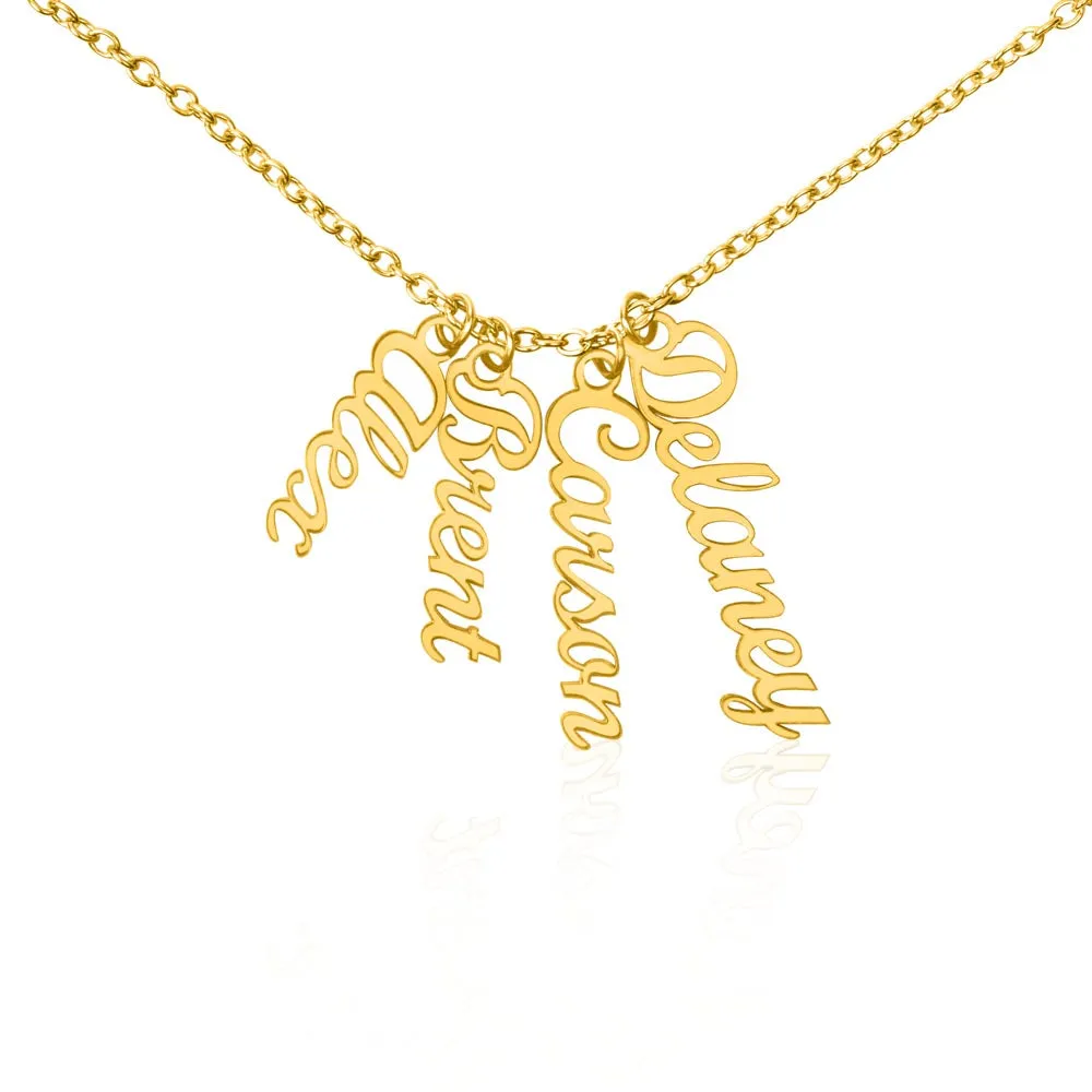 Find Your Tribe Multi Name Necklace | Minimalist Gold Plated Necklace