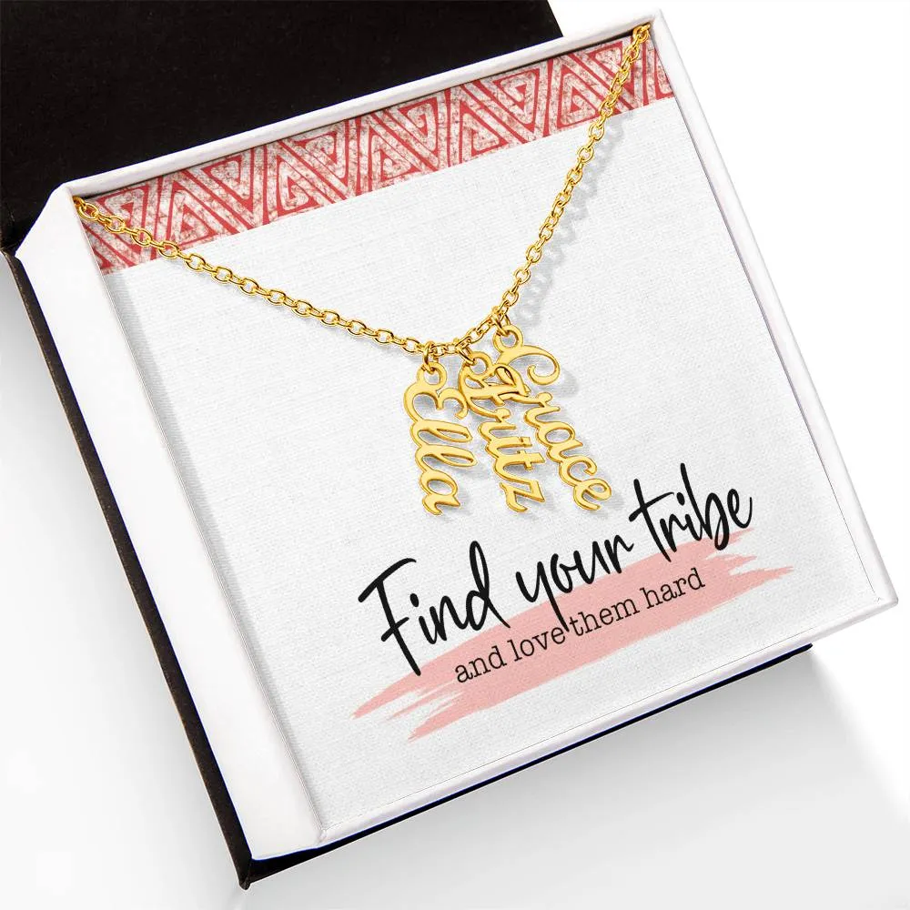 Find Your Tribe Multi Name Necklace | Minimalist Gold Plated Necklace