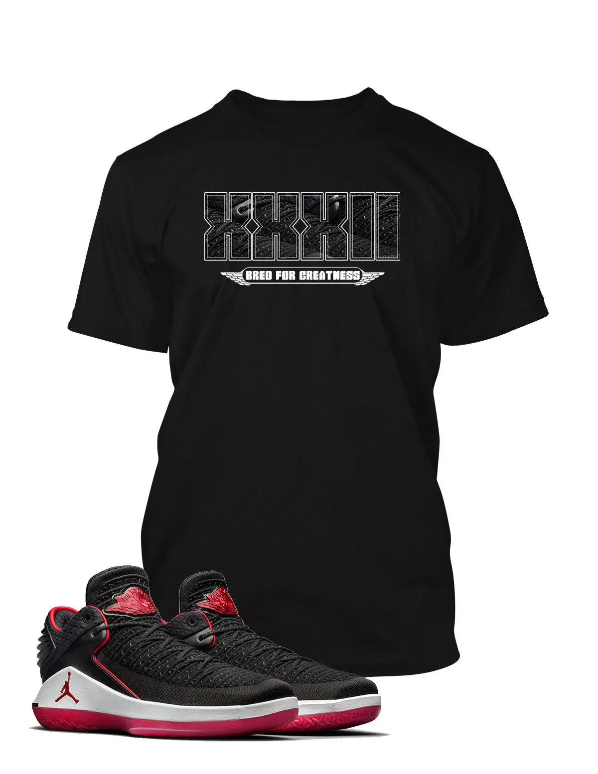 Greatness Graphic Shirt to Match Retro Air Jordan 32 Low Bred Shoe