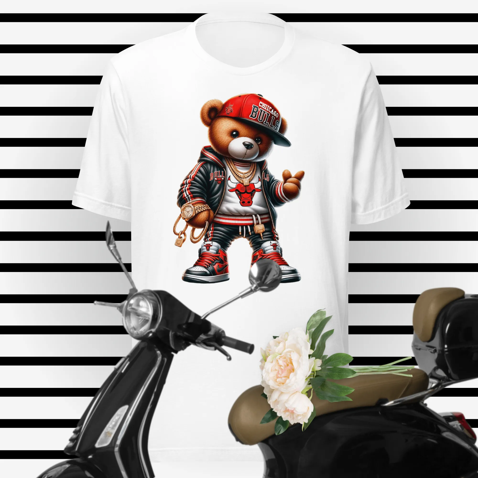 Hip Hop Street Wear Bear Tee Shirt To Match Jordan's Big Tall Small