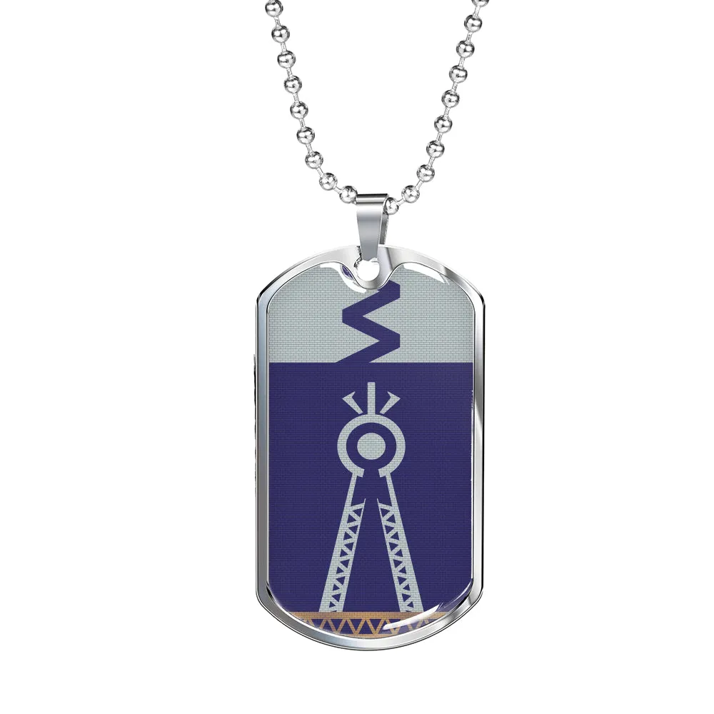 Julia MOTHER NATURE Dog Tag - Blue (Engraving Available)