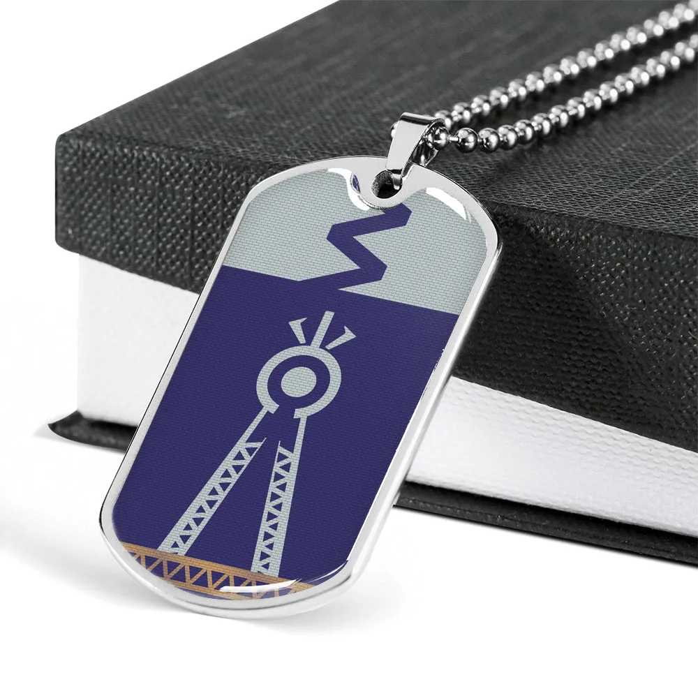 Julia MOTHER NATURE Dog Tag - Blue (Engraving Available)