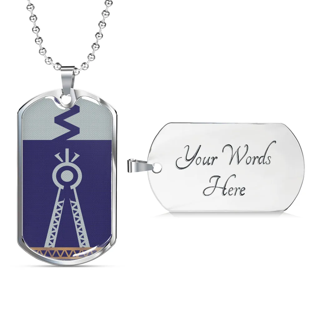 Julia MOTHER NATURE Dog Tag - Blue (Engraving Available)