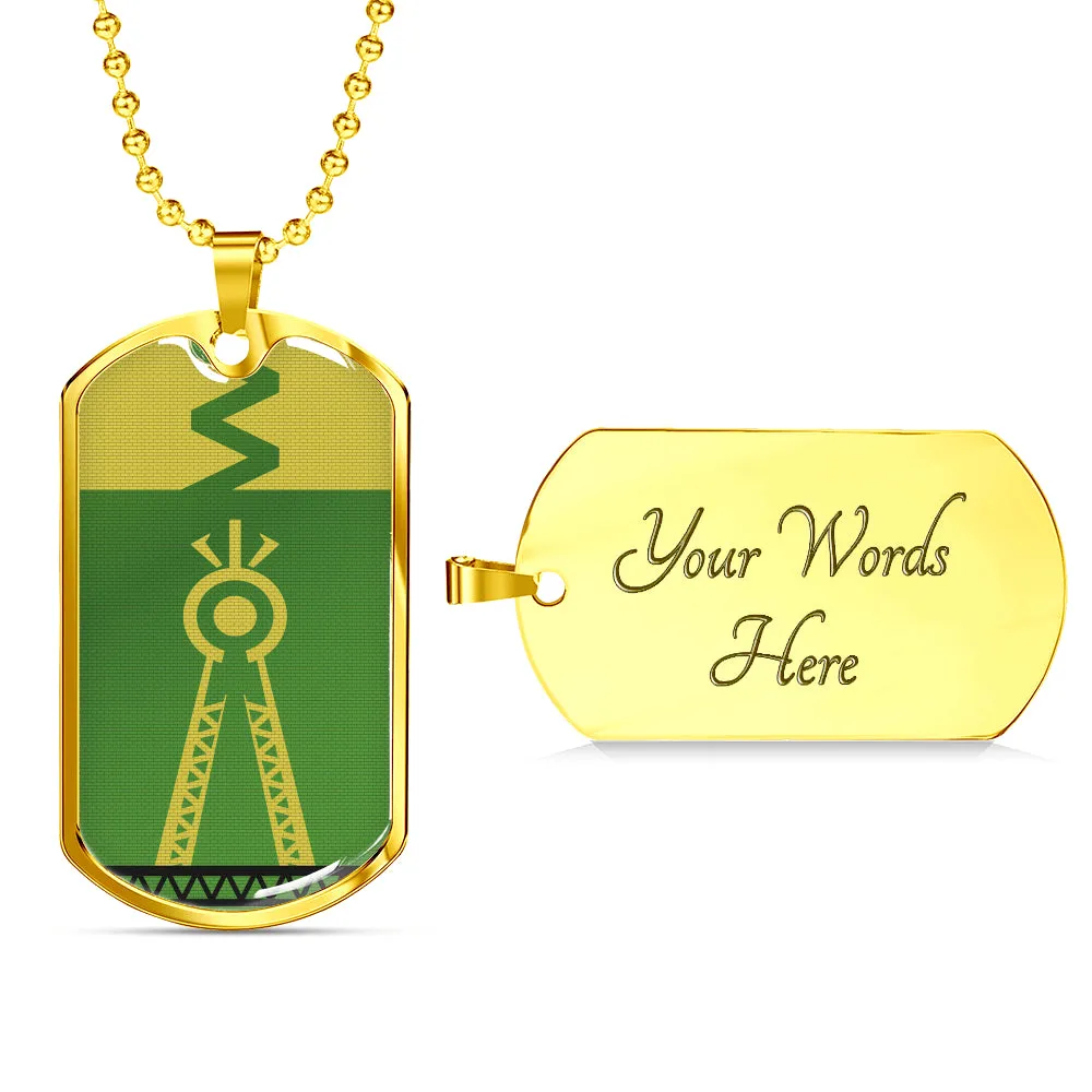 Julia MOTHER NATURE Dog Tag - Green (Engraving Available)