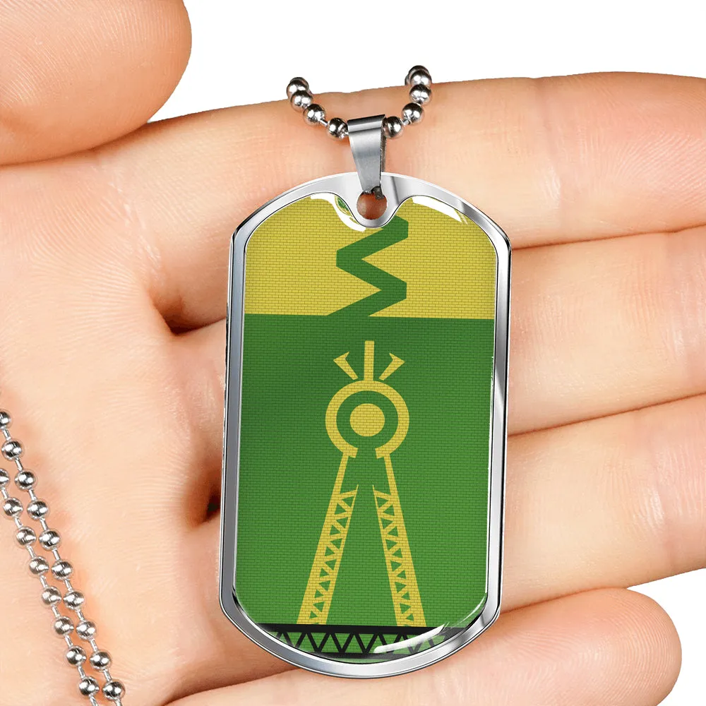 Julia MOTHER NATURE Dog Tag - Green (Engraving Available)