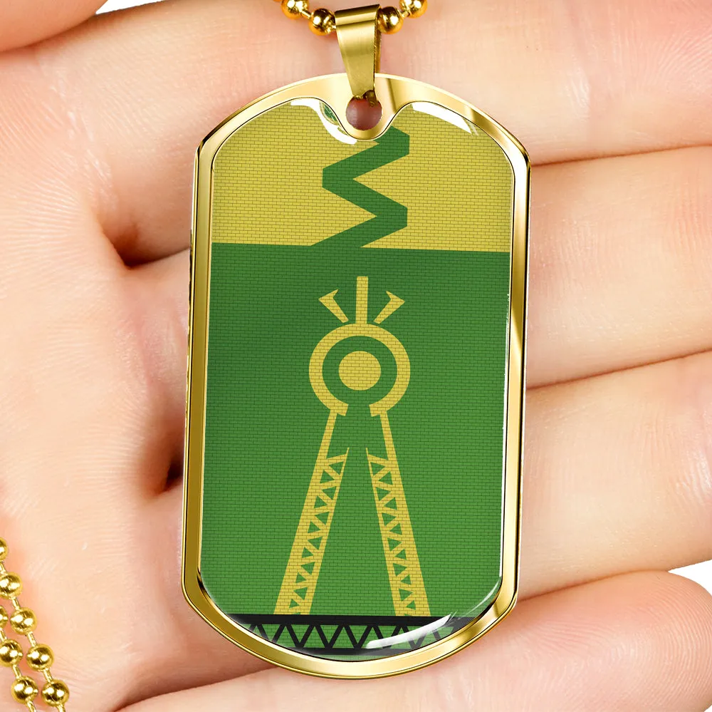 Julia MOTHER NATURE Dog Tag - Green (Engraving Available)