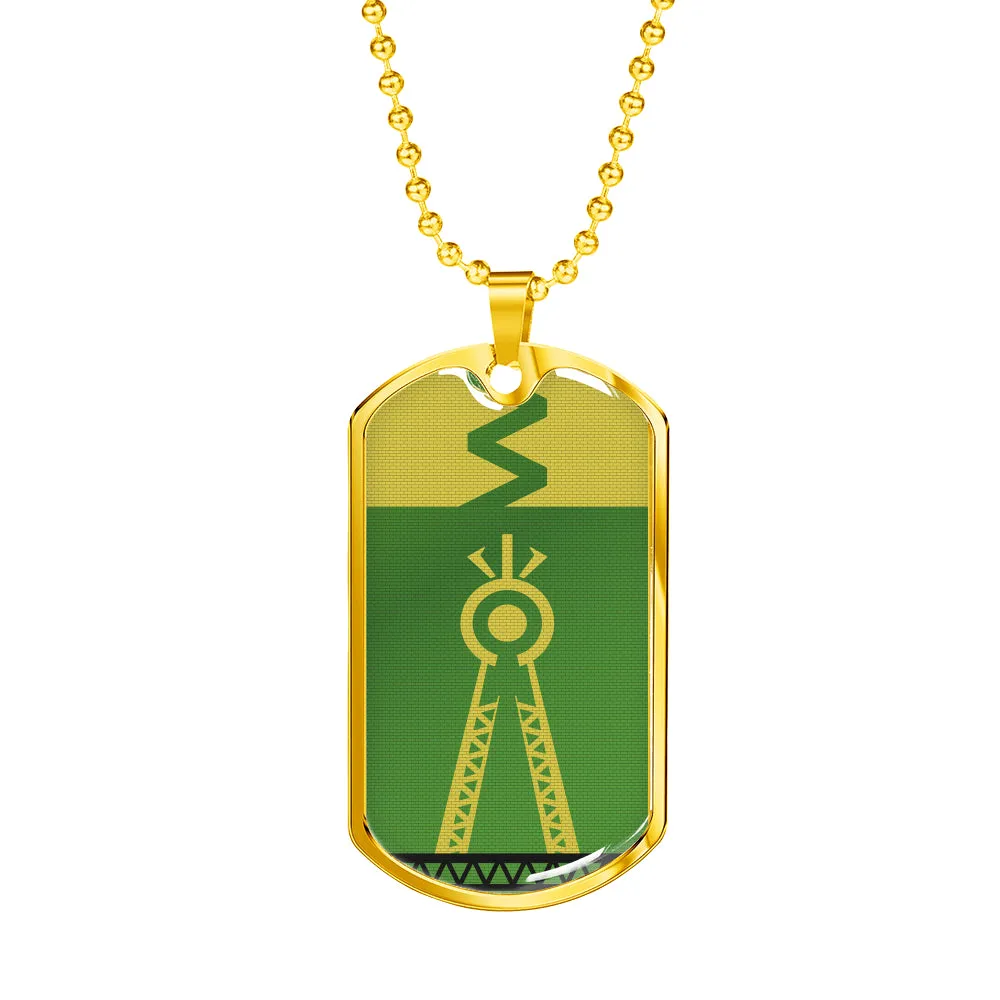 Julia MOTHER NATURE Dog Tag - Green (Engraving Available)