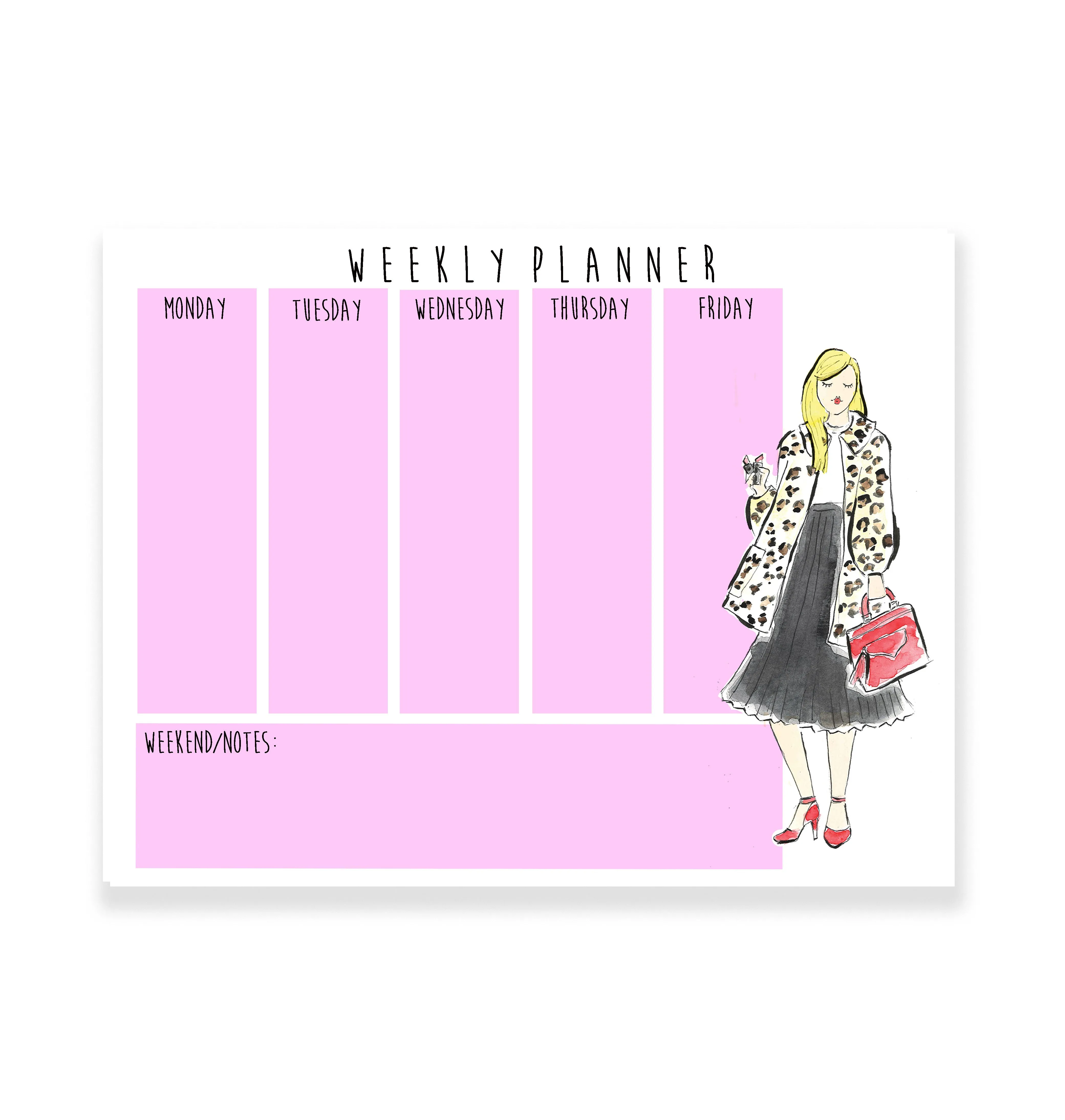 Leopard Gal Weekly Planner