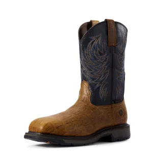 Men's Ariat Distressed Brown Hornback Printed Composite Toe Workboot