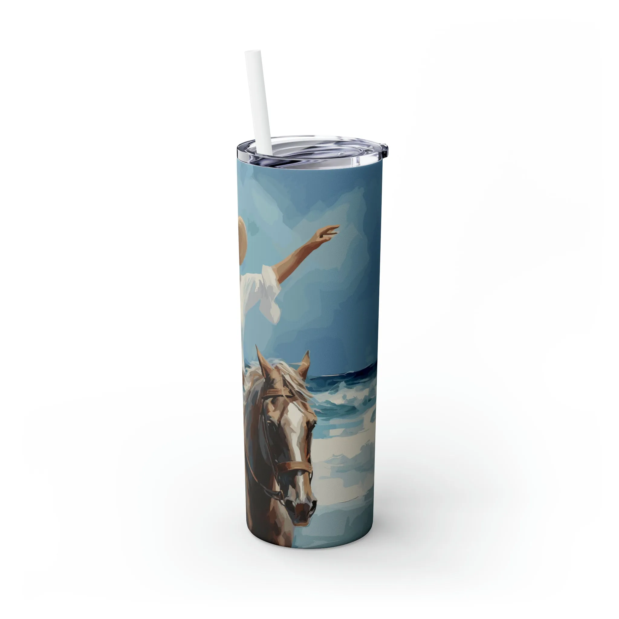 Skinny Tumbler with Straw, 20oz Coastal Cowgirl