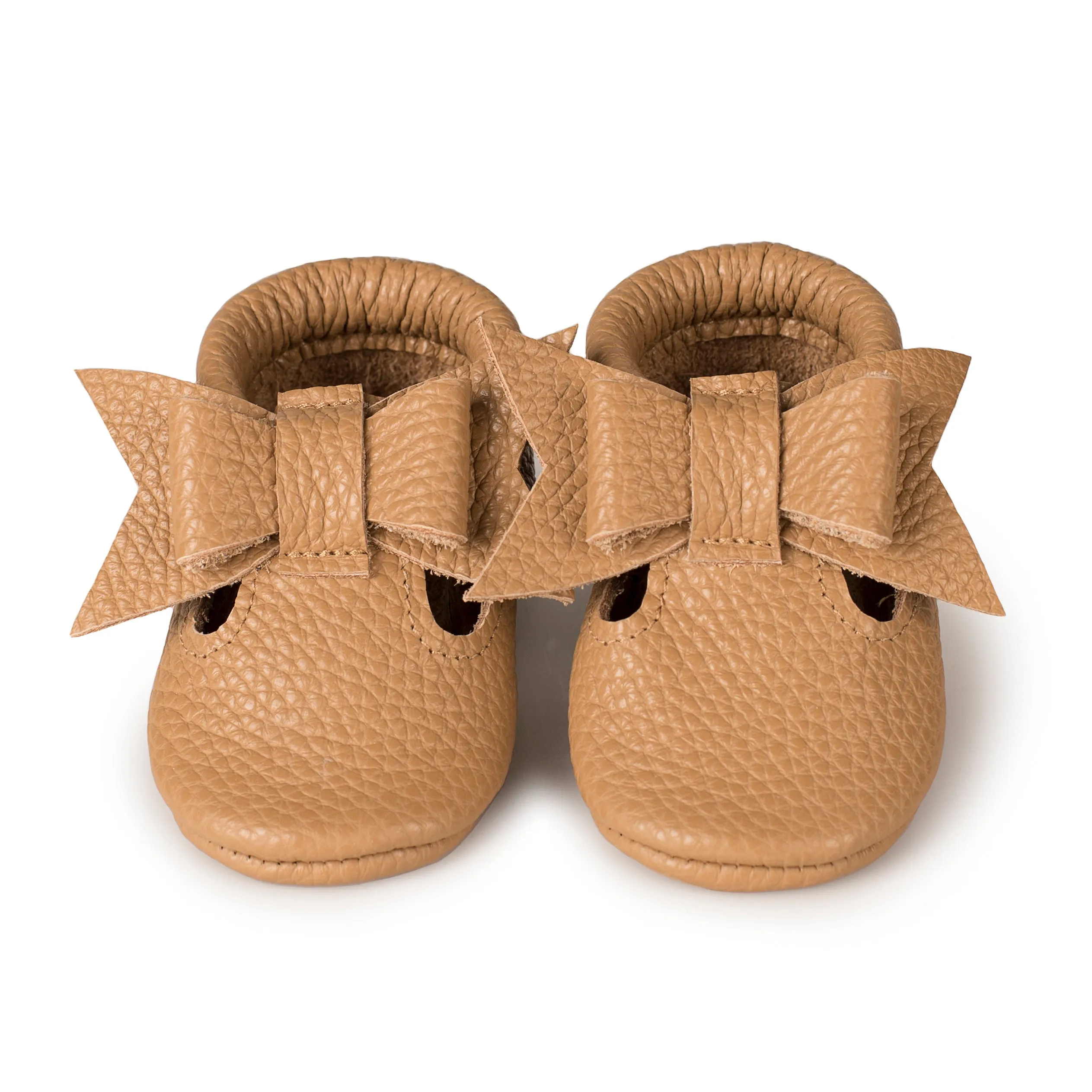 T-strap baby shoes with bow