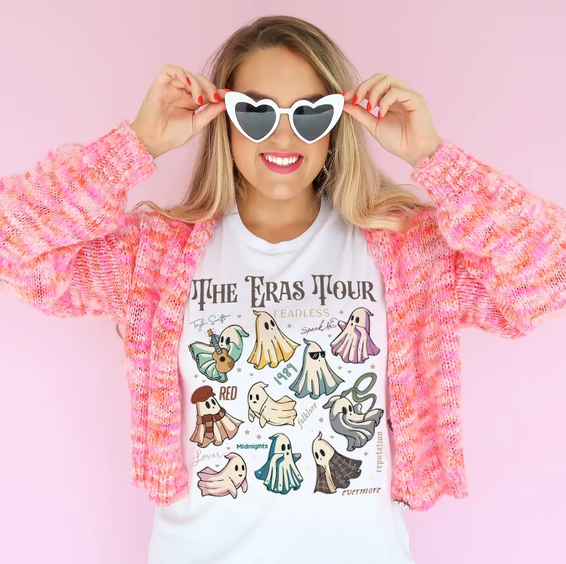 Taylor Swift Ghosts Eras Hilarious and Adorable Eras Tour Movie Tee