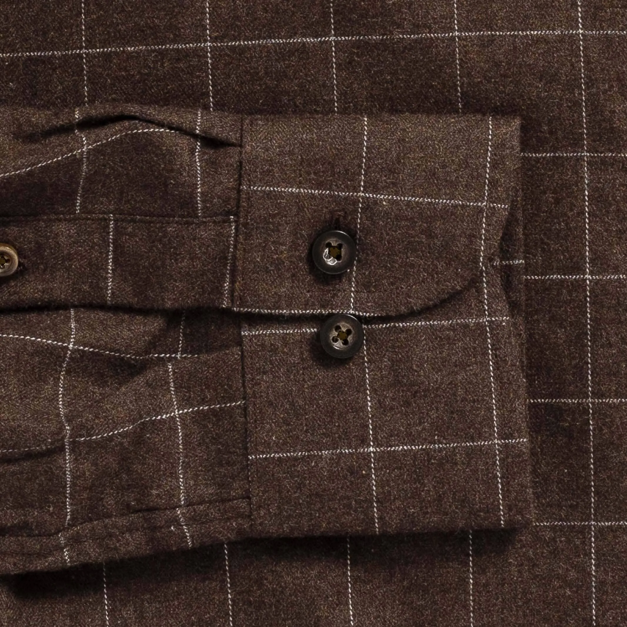 The Dark Brown Conlon Windowpane Custom Shirt