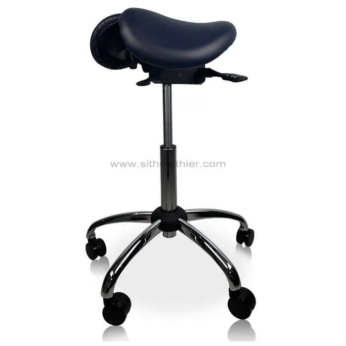 USA Patented Twin Tiltable Saddle Stool with Adjustable Seat Width and Center Gap