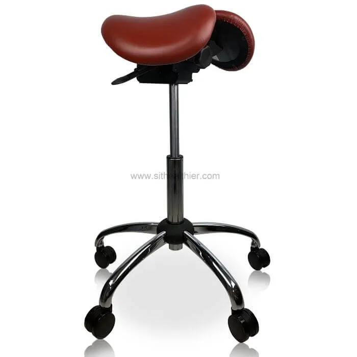 USA Patented Twin Tiltable Saddle Stool with Adjustable Seat Width and Center Gap