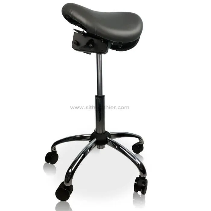 USA Patented Twin Tiltable Saddle Stool with Adjustable Seat Width and Center Gap