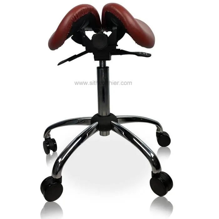 USA Patented Twin Tiltable Saddle Stool with Adjustable Seat Width and Center Gap