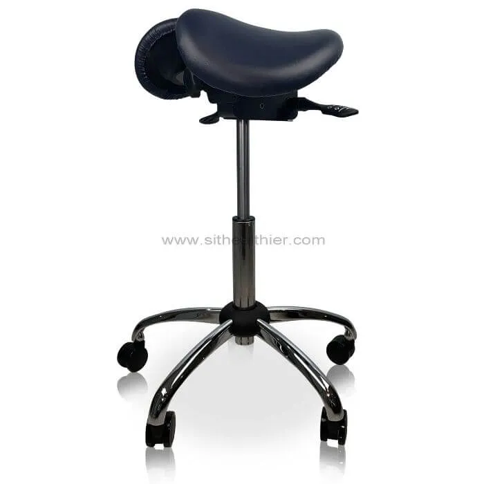 USA Patented Twin Tiltable Saddle Stool with Adjustable Seat Width and Center Gap