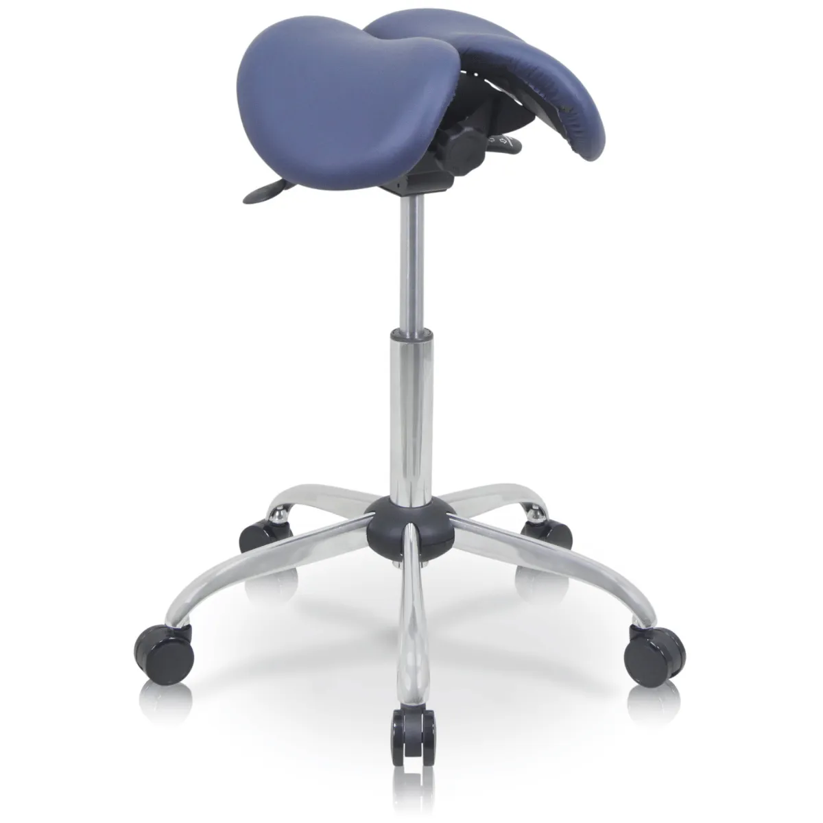 USA Patented Twin Tiltable Saddle Stool with Adjustable Seat Width and Center Gap