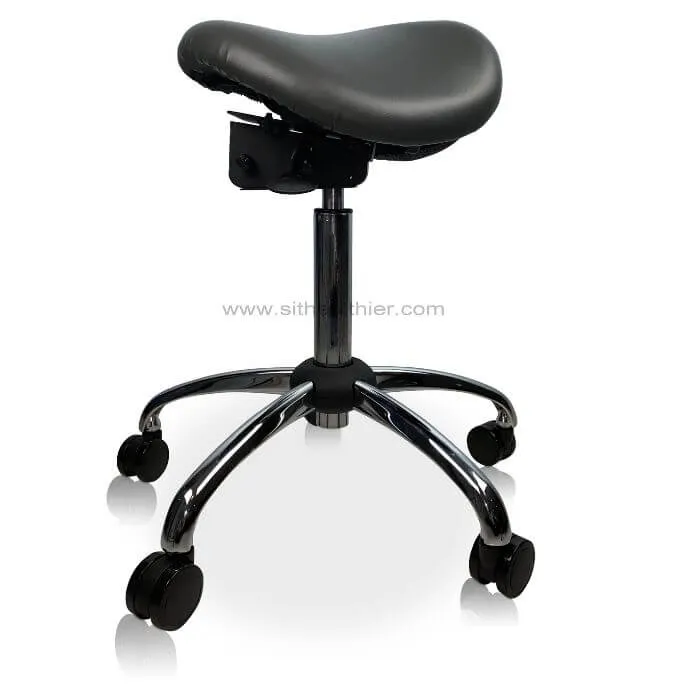 USA Patented Twin Tiltable Saddle Stool with Adjustable Seat Width and Center Gap