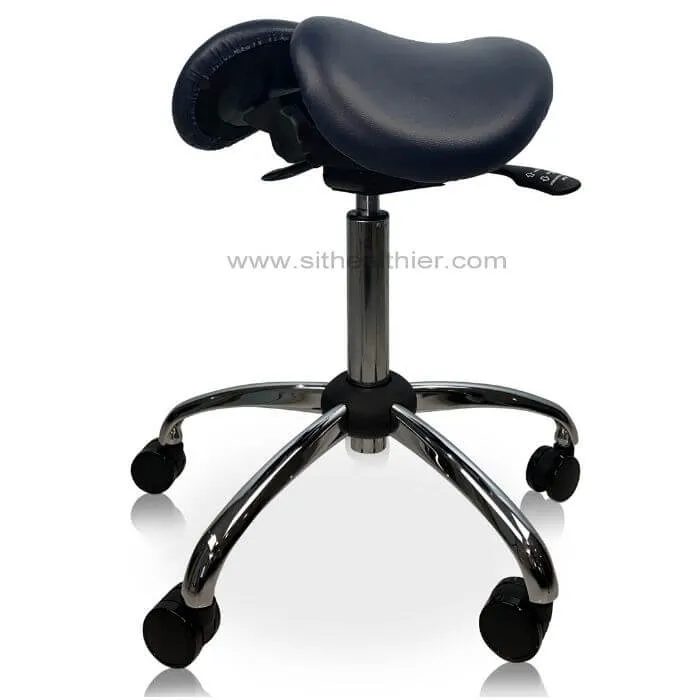 USA Patented Twin Tiltable Saddle Stool with Adjustable Seat Width and Center Gap