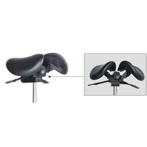 USA Patented Twin Tiltable Saddle Stool with Adjustable Seat Width and Center Gap