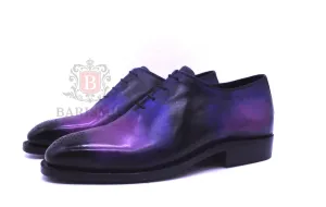 William - Purple Whole-cut Patina Shoes