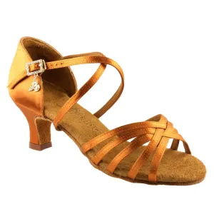 Women's Latin Dance Shoes, Model 216, Heel EH12, Tan 3