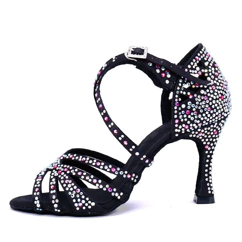 Women's Rhinestone Customized Heel Latin Dance Shoes Ballroom Dance Shoes Salsa Dance Shoes Dance Heels