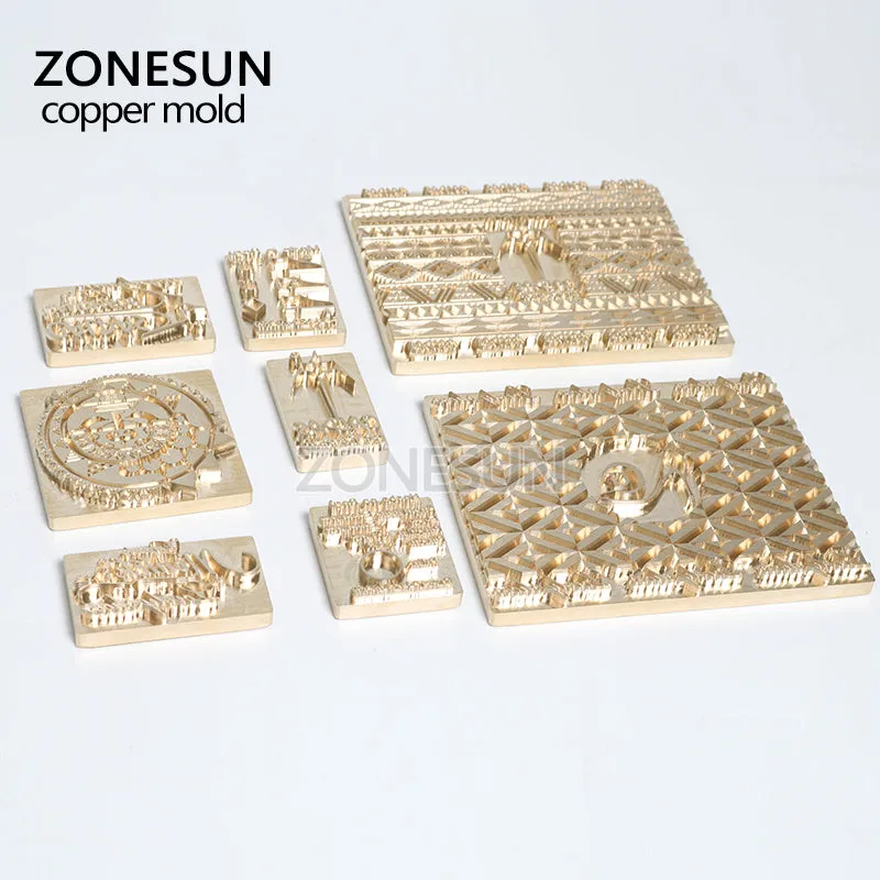 ZONESUN Customized Hot Foil Stamping Brass Mold Custom Logo Brand Leather Embossing Wood Burning Tool